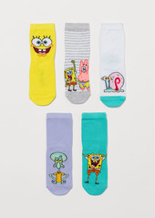 H&M H & M - 5-pack Patterned Socks - Yellow