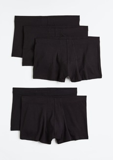 H&M H & M - 5-pack Short Cotton Boxer Shorts - Black