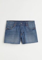 H&M H & M - 90's Boyfriend Low Denim Shorts - Blue