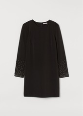 H&M H & M - Appliquéd Dress - Black