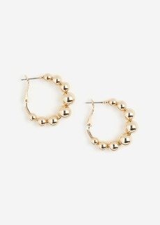 H&M H & M - Beaded Hoop Earrings - Gold
