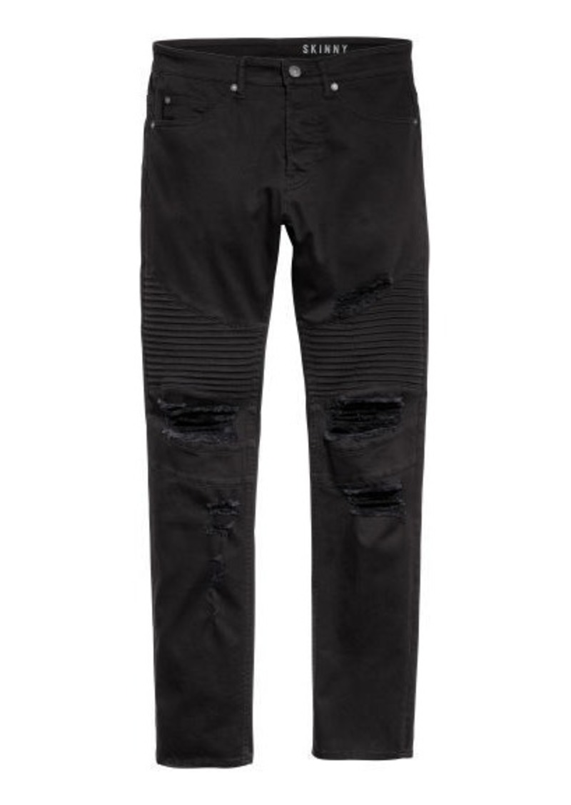h&m black biker jeans