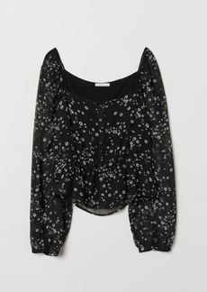 H&M H & M - Blouse with Buttons - Black