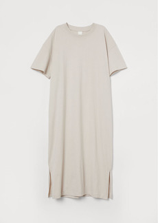 H&M H & M - Calf-length T-shirt Dress - Beige
