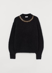 H&M H & M - Chain-detail Sweater - Black