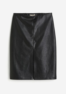 H&M H & M - Coated Pencil Skirt - Black