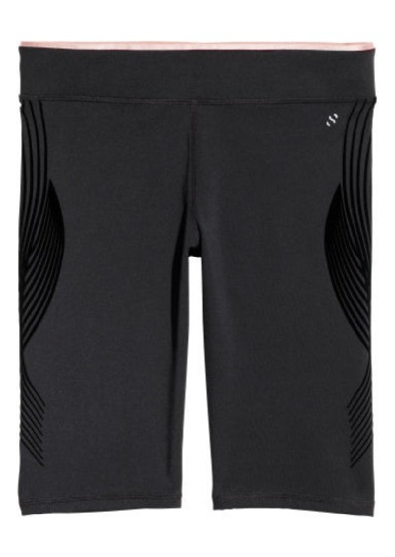 Compression Fit Running Tights - Black 