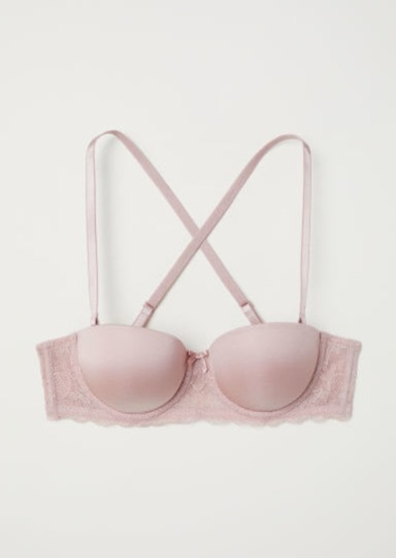 H&M H & M - Strapless Balconette Bra - Pink
