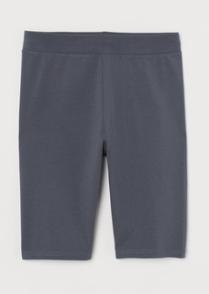 H&M H & M - Cotton Jersey Cycling Shorts - Gray