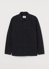 H&M H & M - Cotton Twill Shirt Jacket - Black