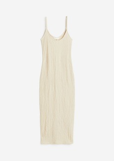 H&M H & M - Crinkled Jersey Dress - Beige