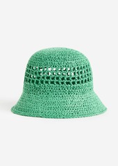 H&M H & M - Crochet-look Straw Hat - Green