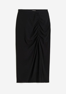 H&M H & M - Crêped High-slit Skirt - Black