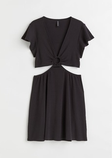 H&M H & M - Cut-out Jersey Dress - Black