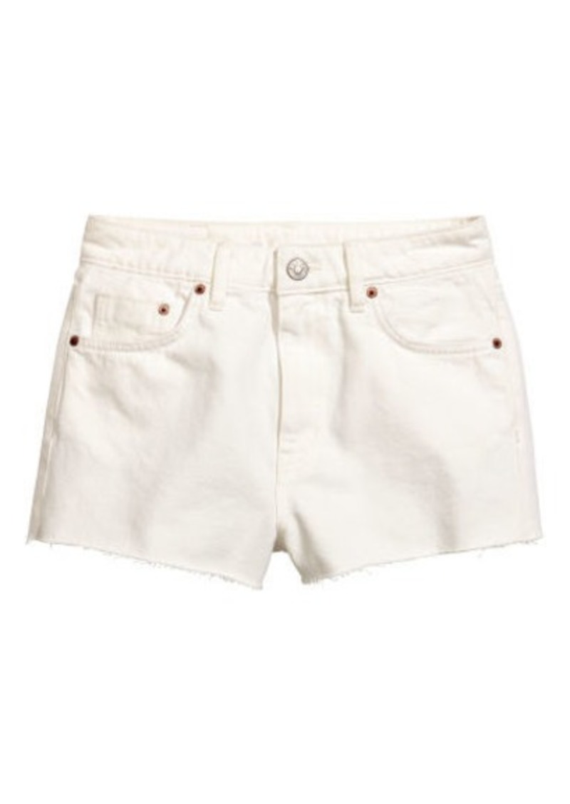 h and m denim shorts