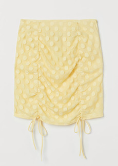 H&M H & M - Draped Mini Skirt - Yellow