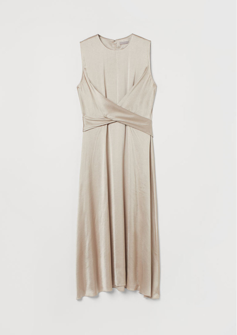 h and m satin dress