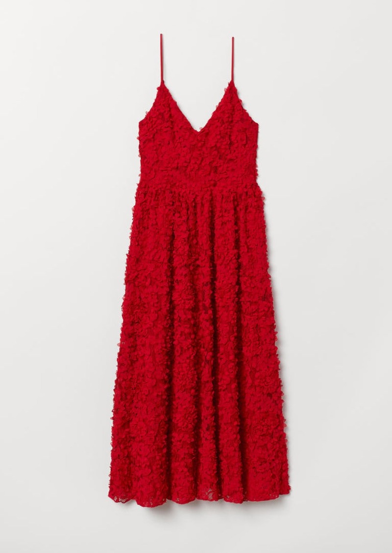 H&M H & M - Dress with Appliqués - Red