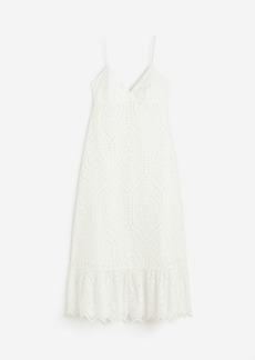 H&M H & M - Dress with Eyelet Embroidery - White