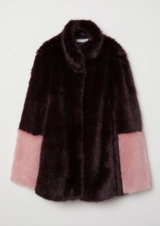 H&M H & M - Faux Fur Jacket - Red