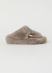 H&M H & M - Faux Fur Slippers - Gray