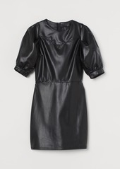 H&M H & M - Faux Leather Dress - Black