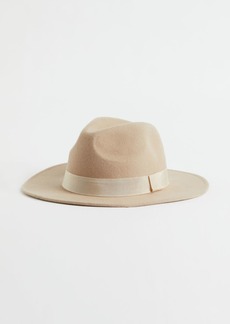 H&M H & M - Felted Wool Hat - Beige