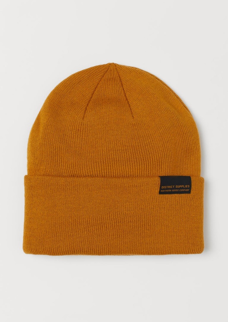 H & M - Fine-knit Hat - Yellow