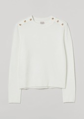H&M H & M - Fine-knit Sweater - White