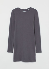 H&M H & M - Fitted Jersey Dress - Gray