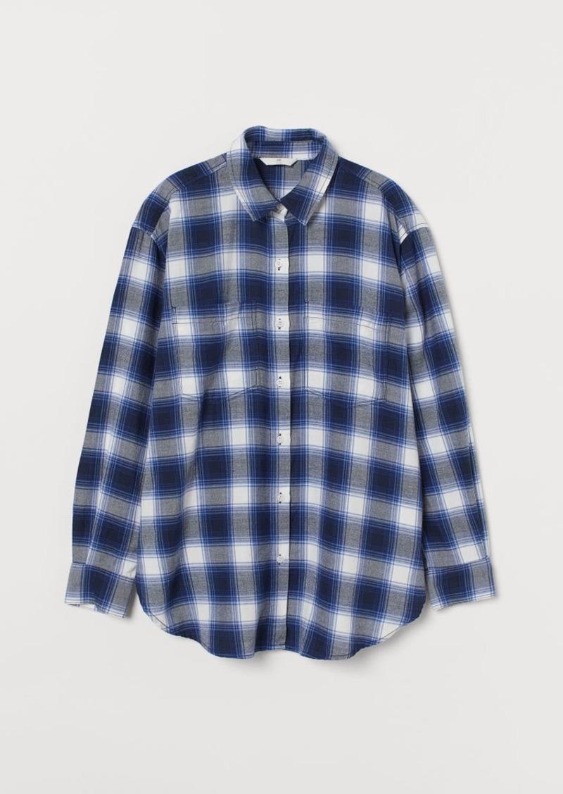 H & M - Flannel Shirt - Blue