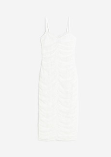 H&M H & M - Gathered Lace Dress - White