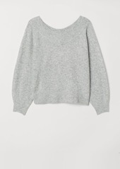 H&M H & M - H & M+ Off-the-shoulder Sweater - Gray