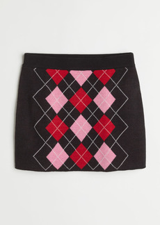 H&M H & M - Jacquard-knit Skirt - Black