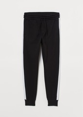 H&M H & M - Joggers with Side Stripes - Black