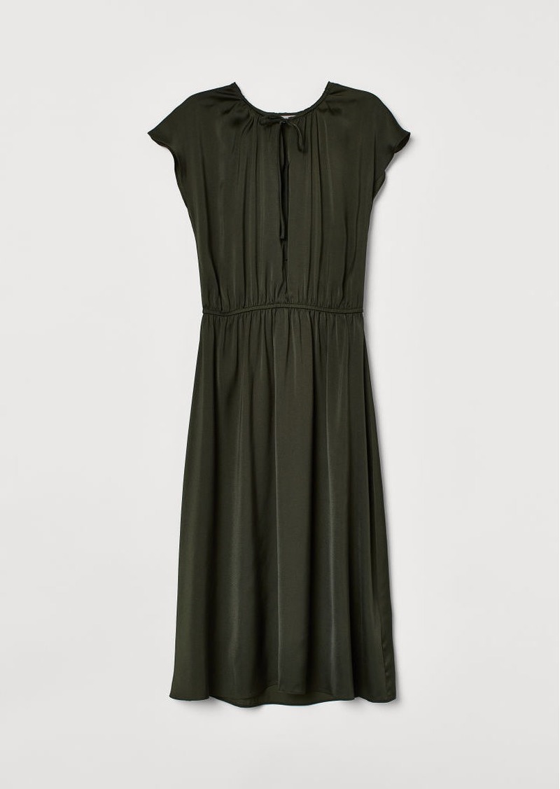 h and m satin dress