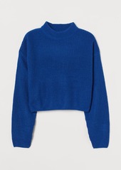 H&M H & M - Knit Mock-turtleneck Sweater - Blue