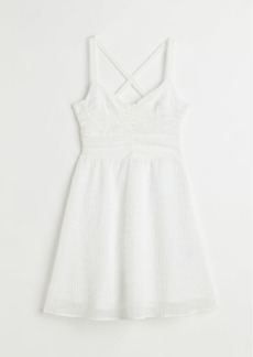 H&M H & M - Lace-backed Dress - White