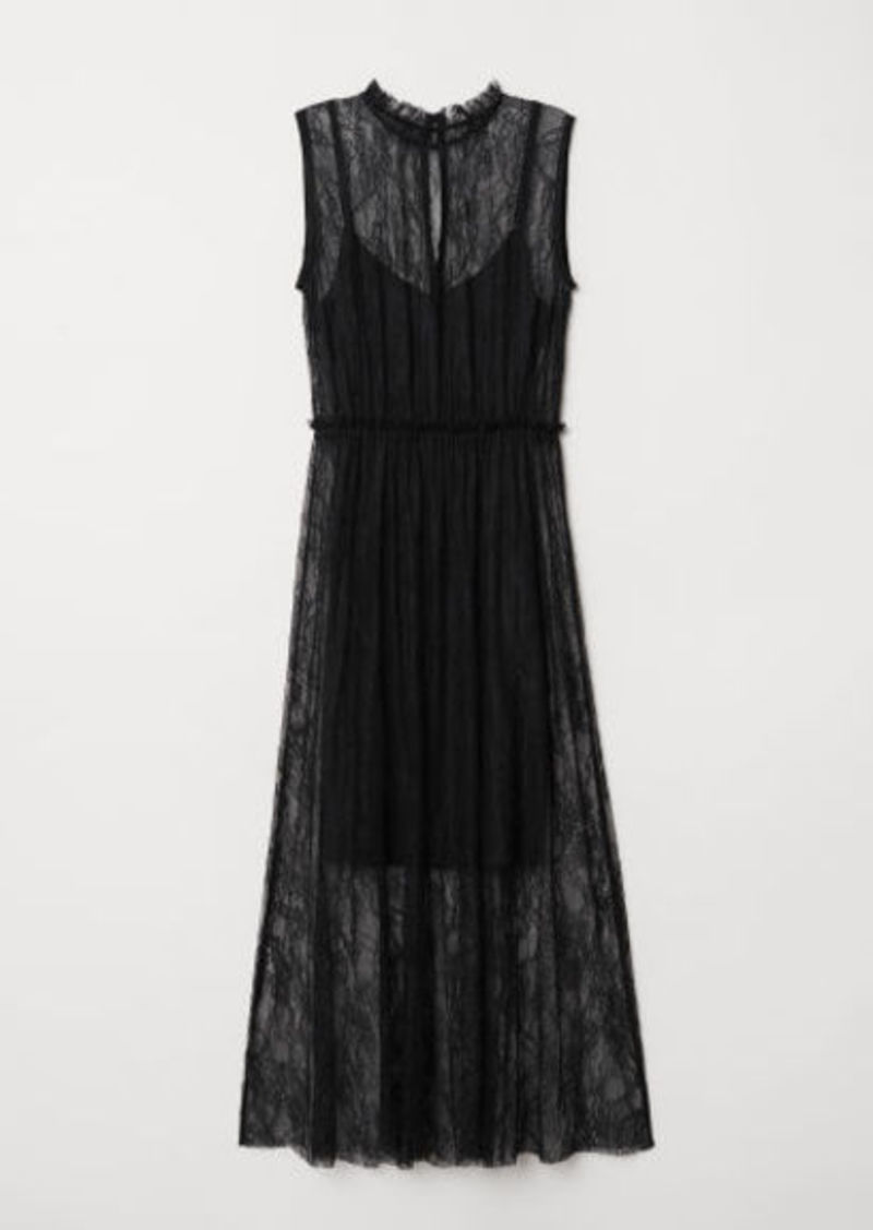 H&M H & M - Lace Dress - Black