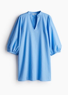 H&M H & M - Linen-blend Dress - Blue