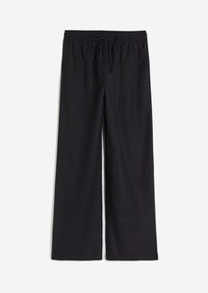 H&M H & M - Linen-blend Pants - Black