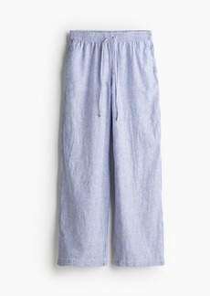 H&M H & M - Linen-blend Pants - Blue