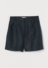 H&M H & M - Linen-blend Shorts - Turquoise