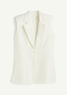 H&M H & M - Linen-blend Sleeveless Jacket - White