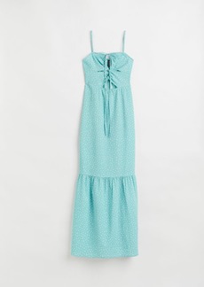 H&M H & M - Long Cut-out Dress - Turquoise