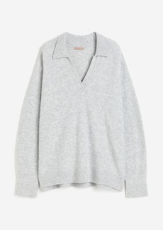 H&M H & M - Long Polo Sweater - Gray