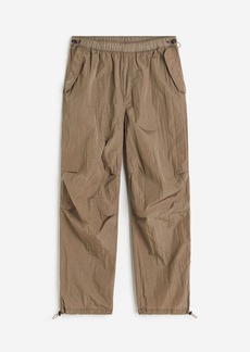 H&M H & M - Loose Fit Nylon Parachute Pants - Beige