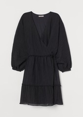 H&M H & M - Lyocell-blend Wrap Dress - Black