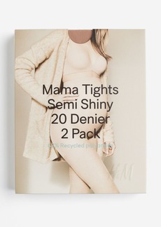 H&M H & M - MAMA 2-pack Tights 20 Denier - Beige