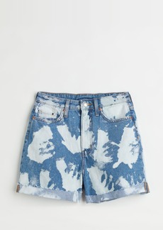 H&M H & M - Mom Comfort Ultra High Denim Shorts - Blue